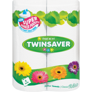 Twinsaver Roller Towels  Classic White 