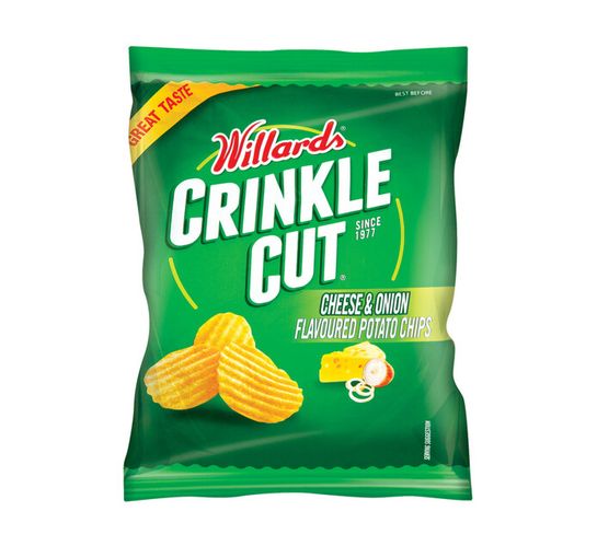 Willards Crinkles Cheese  and  Onion Flavoured Potato Chips