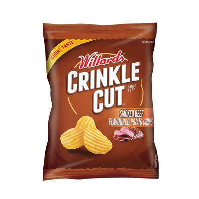 Willards Crinkles Smocked Beef Flavoured Potato Chips