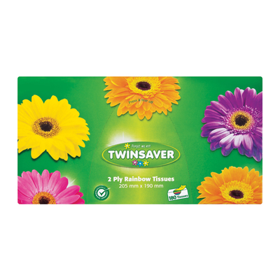 Twinsaver Facial Tissues Rainbow 