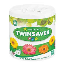 Twinsaver 1Ply Toilet Roll Econo White