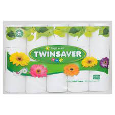 Twinsaver Toilet Rolls 1 Ply White