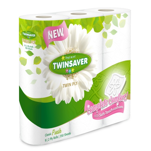 Twinsaver 2Ply Toilet Roll Luxury White