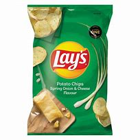 Lays Spring Onion  and  Cheese Flavoured Potato Chips