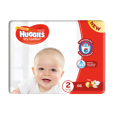 Huggies Dry Comfort Nappies Size 2 Midi 3 to 6KG