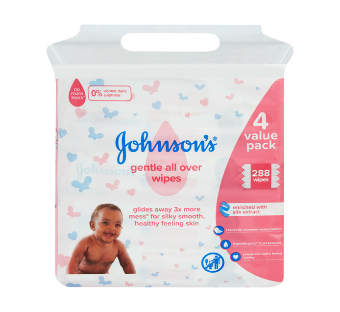 Johnsons Baby Wipes Gentle All Over