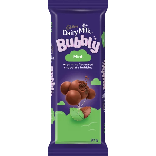 Cadbury Bubbly Mint Chocolate Slab 