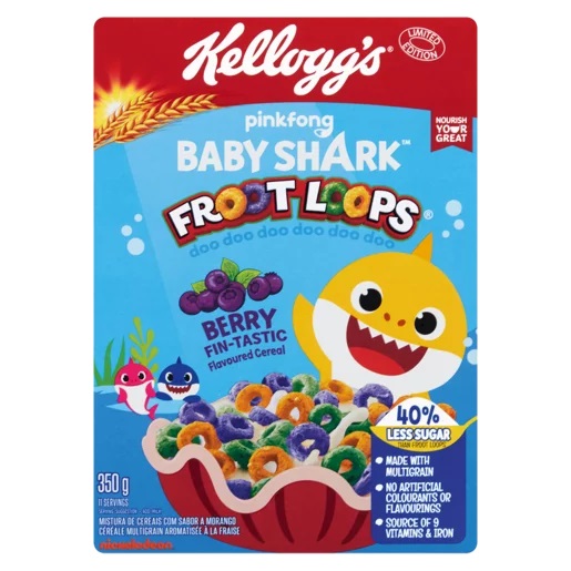 Kelloggs Fruit Loops Cereal Baby Shark